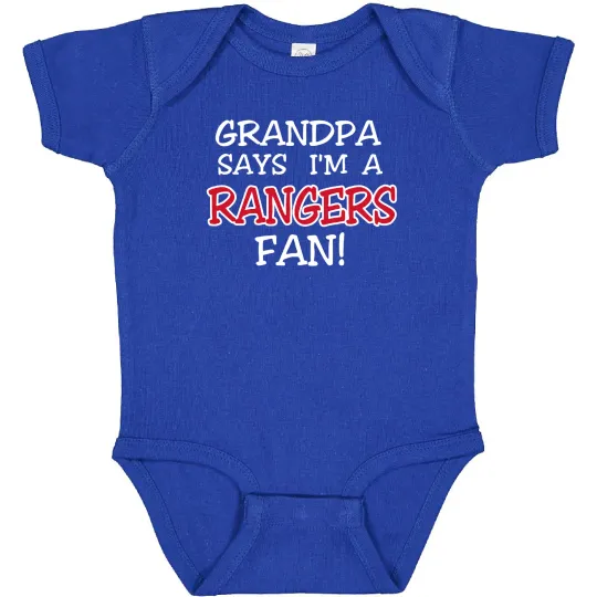 Discover Grandpa Says I am a New York Rangers Fan Baby Bodysuit