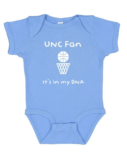 Discover UNC Tar Heels Fan It's In My DNA Baby Bodysuit