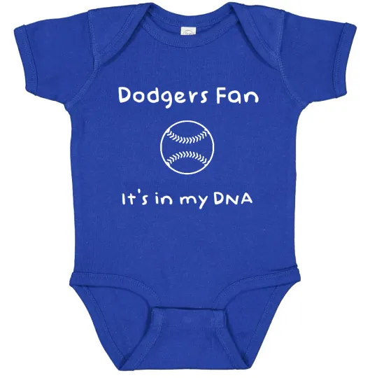 Discover LA Los Angeles Dodgers Fan It's In My DNA Baby Bodysuit