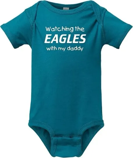 Discover Watching the Eagles with my Daddy Baby Bodysuit / Toddler Shirt - Green