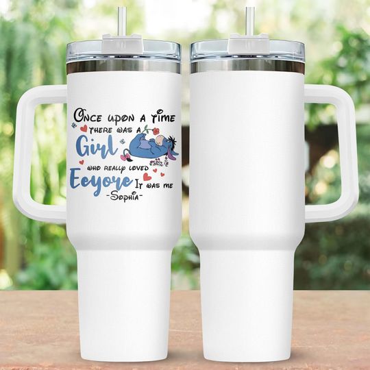 Discover Personalized Eeyore 40oz Tumbler, Disney Winnie The Pooh Stainless Steel Insulated Cup, Sad Donkey Travel Mug, Gift For Her
