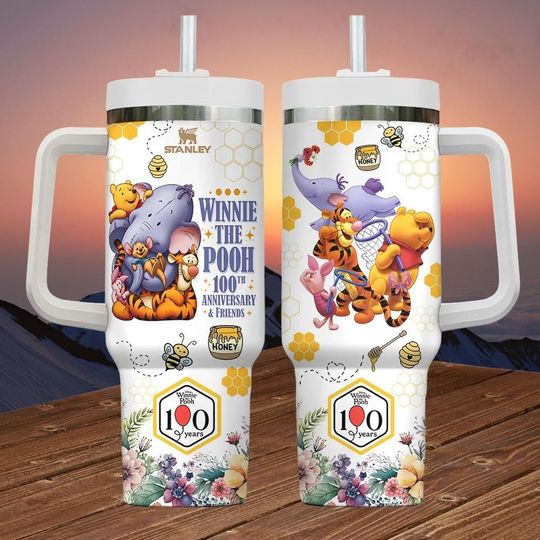 Discover Winnie The Pooh Tumbler, 100th Anniversary Stainless Steel Tumbler, Winnie The Pooh Tumbler Cup, Disney Gift