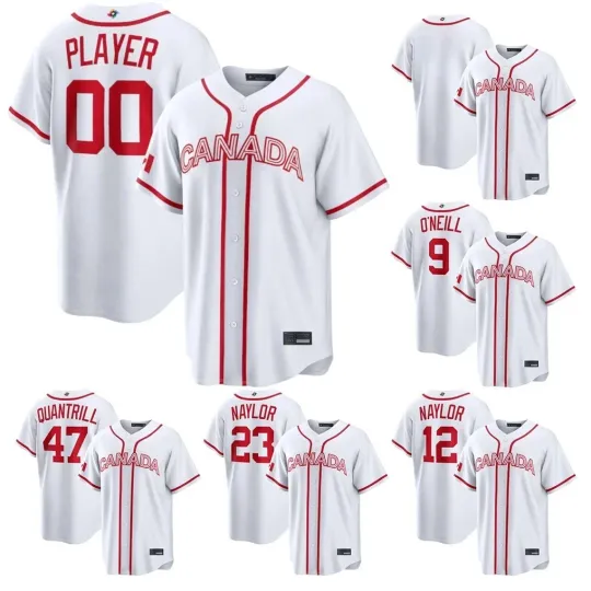 Discover Men's Canada White 2026 World Baseball Classic Printed Jersey