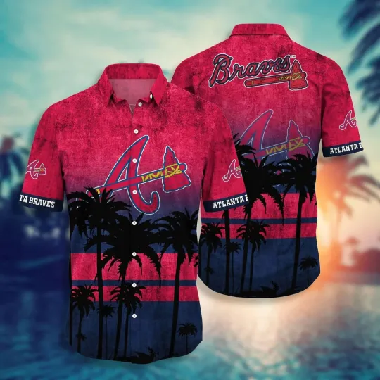 Discover Atlanta Braves Tropical Horizon Hawaiian, Gift For Fans, Gift For Friends