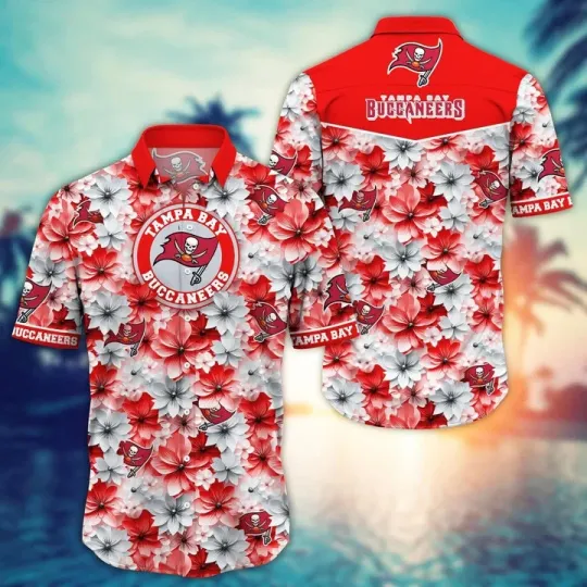 Tampa Bay Buccaneers Flower Laid Back Hawaiian Shirt, Gift For football Fans