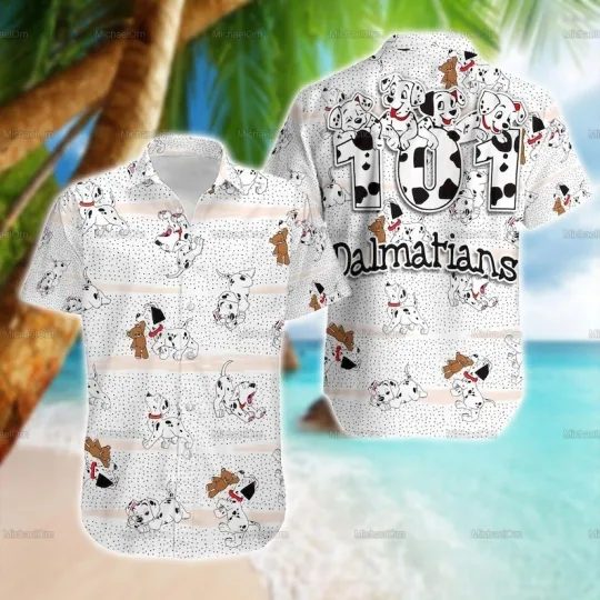 Discover Dalmatians Shirt, 101 Dalmatians Hawaiian Shirt, 101 Dalmatians Beach Hawaiian S