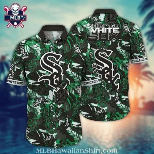 Discover Chicago Baseball White Team Soxx Emerald Jungle Hawaiian Shirt