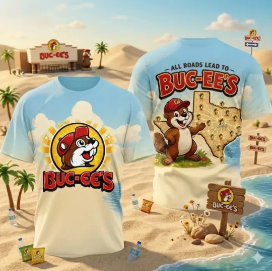 Discover All Roads Lead To Buc-ee’s Road Trip Graphic 3D T-shirt Limited Edition