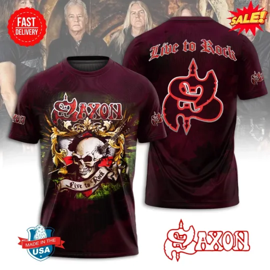 Discover Saxon Band Live To Rock 3D Shirt