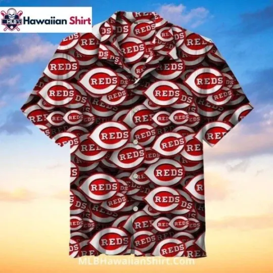 Discover All Over Reds Logo Cincinnati Baseball Team Redss Aloha Shirt Repeat
