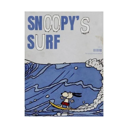 Discover Snoopy Surf Poster – Fun Cartoon Wall Art Kids Room Beach Decor Gift