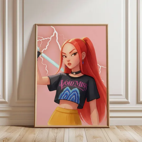 Discover Kpop Demon Hunters Poster | Huntrix Fan Art Mira Anime Wall Print