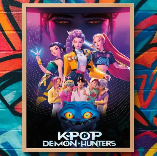 Kpop Demon Hunters Poster – Fantasy Anime Decor, Huntrix Art Print
