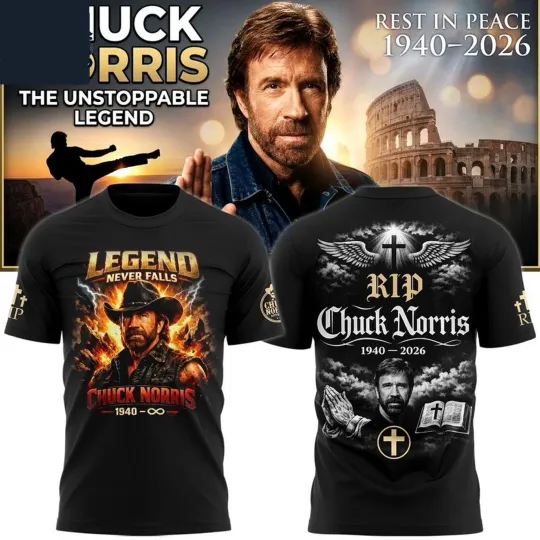 3D shirt Chuck Norris Legend Never Falls 1940 Unisex Shirt