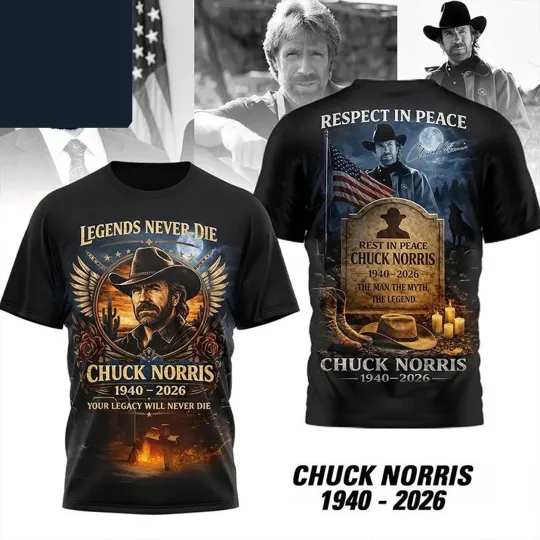 3D shirt Rest In Peace Chuck Norris Unisex Shirt