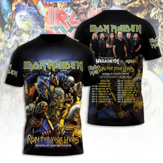 Discover Maiden Tour 2026 3D Apparel