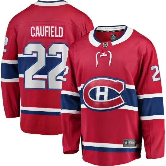 Discover Men's Montreal Canadiens Cole Caufield Red Breakaway NHL Hockey Jersey