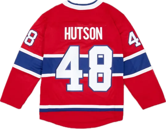 Discover Men's Montreal Canadiens Lane Hutson Red NHL Hockey Jersey
