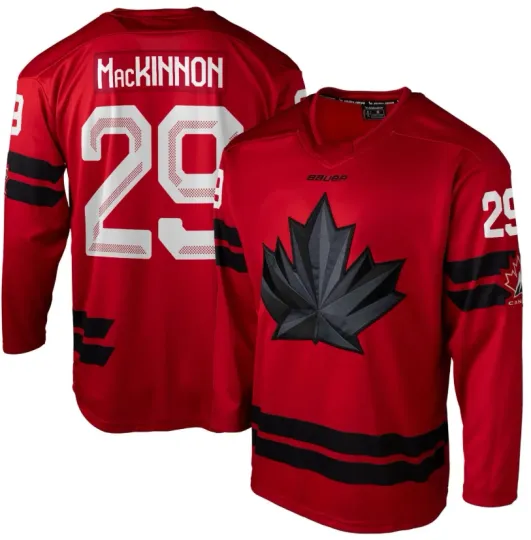 Discover Men's 2026 Canada Bauer Olympics Nathan MacKinnon Hockey Jersey