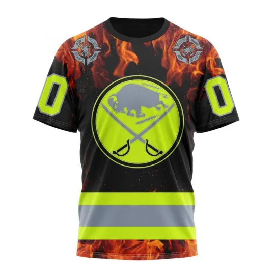 Discover Personalized Buffalo Sabress Special Design Honoring Firefighters 3D Hockey Fans