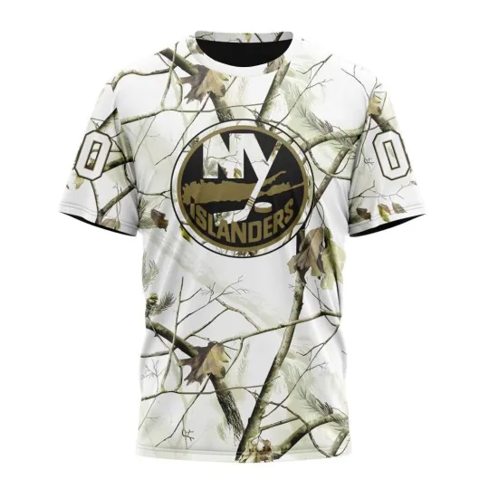 Discover Personalized New York Islanderss Special White Winter Hunting Camo 3D Hockey Fans