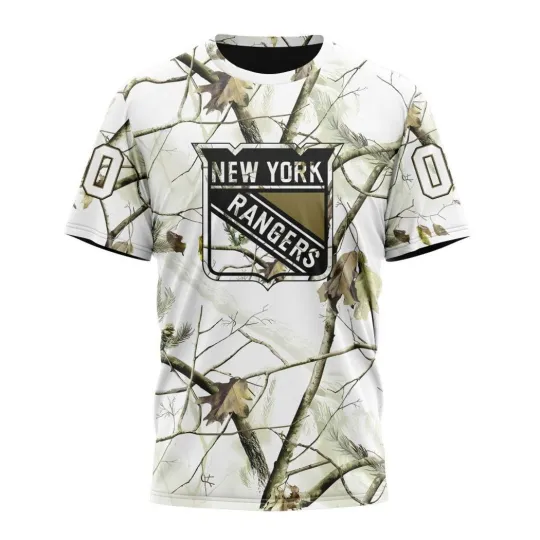 Discover Personalized New York Rangerss Special White Winter Hunting Camo 3D Hockey Fans