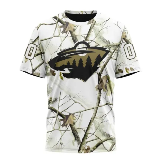 Discover Personalized Minnesota Wilds Special White Winter Hunting Camo 3D Hockey Fans