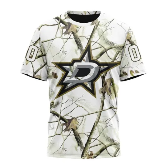 Discover Personalized Dallas Starss Special White Winter Hunting Camo 3D Hockey Fans