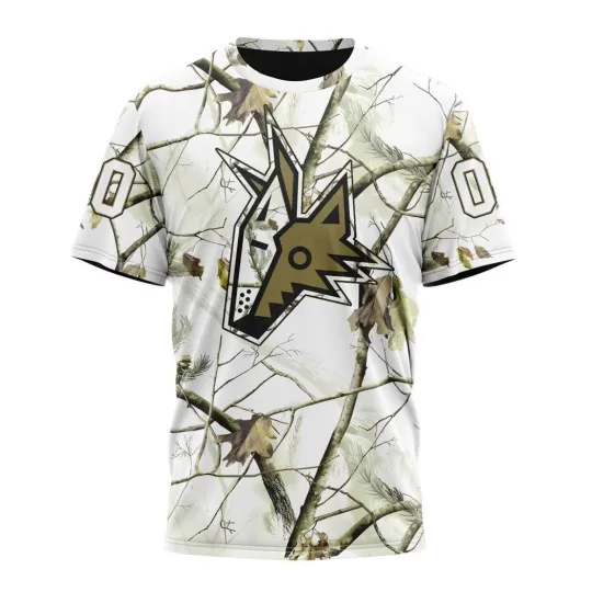 Discover Personalized Arizonna Coyotess Special White Winter Hunting Camo 3D Hockey Fans