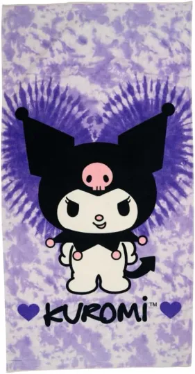 Kuromi Tie-Die Beach Towel