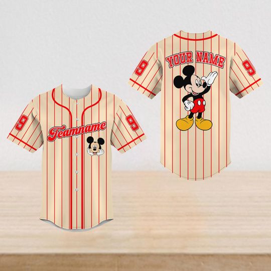 Discover Disney Mickey Mouse Baseball Jersey, Matching Family Jersey, Custom Baseball Team,Disneyland Shirt for Men Women Kid, Walt Disney World