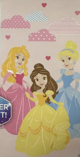 Discover Towel - Disney - Princess - Belle/Cinde Beach/Bath New 27x54"