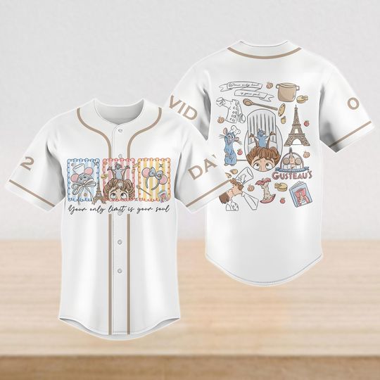 Discover Custom Ratatouille Little Chef Remy Baseball Jersey, Linguini Colette Tatou Remy Rat Paris France Gusteau, Remy Disney Girl Trip Shirt