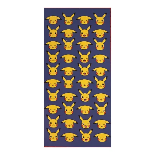 Discover Towel - PKM - Pika Allover Face Blue Navy 27x54" NEW