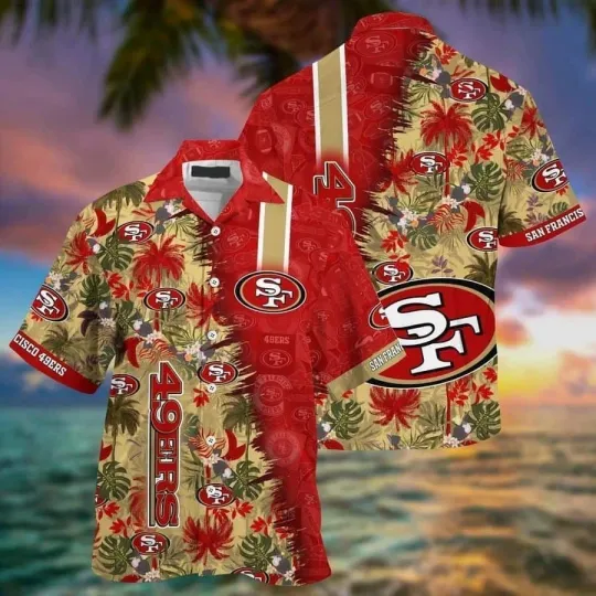 Discover San Francisco Football Team 49erss Hawaiian Shirt Summer Vacation Gift, Hawaiian