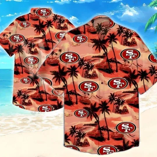 Discover Vintage San Francisco Football Team 49erss Hawaiian Shirt Gift For Football Fans