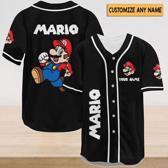 Discover Custom Super Mario 2026 Baseball Jersey, Super Mario Bros Shirt, Super Daddio Shirt