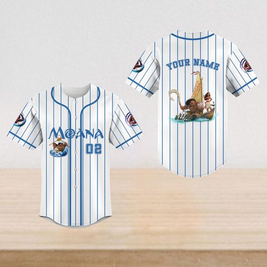Discover Custom Disney Moana Baseball Jersey, Retro 70s Maui Pua Hei Hei Shirt, Disneyland Trip Shirt