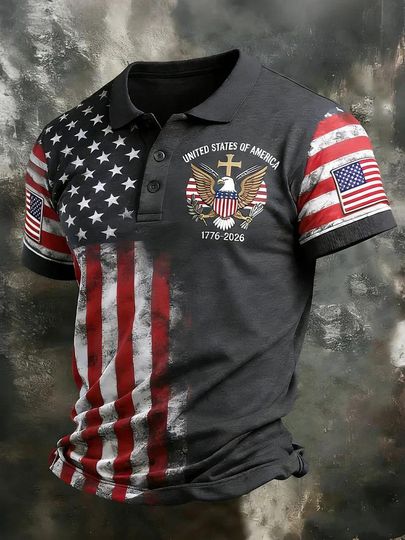 America 250Th Anniversary Polo Shirt, 250th Anniversary Clothes, 1776 2026 Independence Day Apparel, Patriotic Gift For Husband