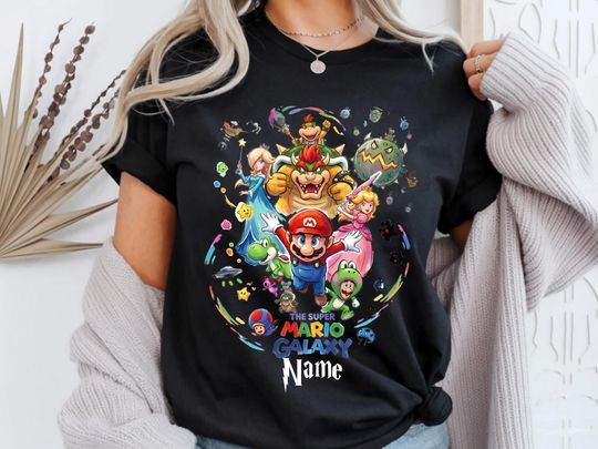 Discover Super Mario Galaxy Movie Poster Name Shirt,Universal Studios Super Mario Tee,Mario Since 85 Tee,Universal Orlando Birthday Gift,Disney Shirt