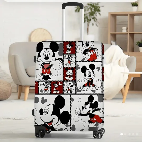 Discover NWT Mickey & Mouse White and Red Luggage Cover