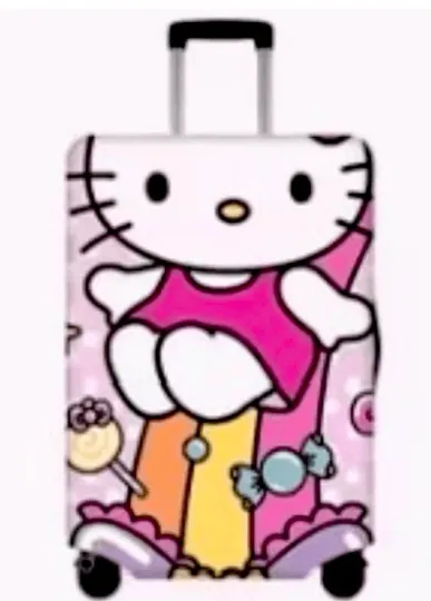 Hello Kitty Suitcase Luggage Cover with Pink Background