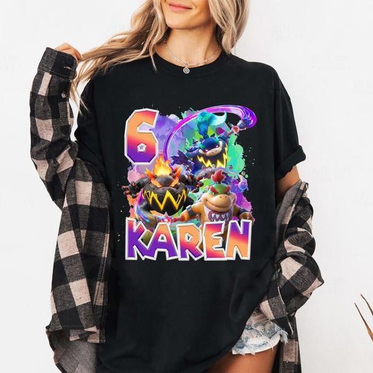 Bowser Jr Birthday Shirt, Super Mario Galaxy Shirt