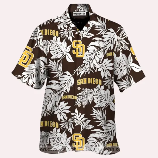 Discover San Diego Padres Tropical Flower Short Sleeve Hawaiian Shirt