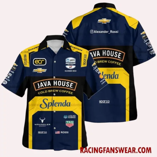 Discover Alexander Rossi IndyCar Racing 2025 Hawaiian Shirts
