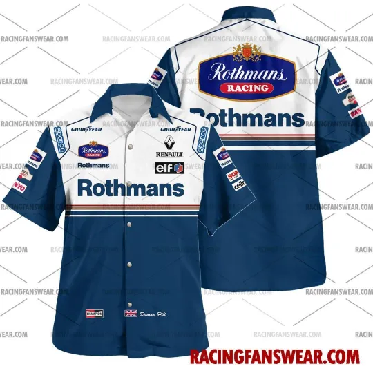 Discover Damon Hill Formula One Racing 1996 Rothmans Uniform  Hawaiian Pol