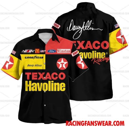 Discover Davey Allison Nascar 1990s Racing Uniform  Hawaiian Shirts