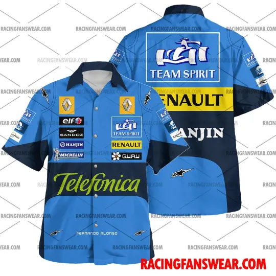 Discover FRD Alonso Formula One Racing 2005 Telefonica Uniform  Hawai
