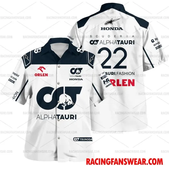Discover Yuki Tsunoda Formula One 2023 Racing Uniform  Hawaiian Shirt