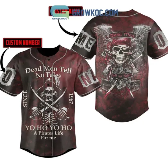 Discover Pirates of the Caribbean Dead Men Tell No Tales Baseball Jersey Men Kids